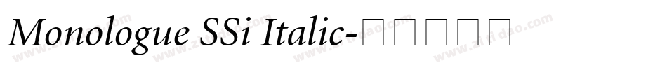 Monologue SSi Italic字体转换